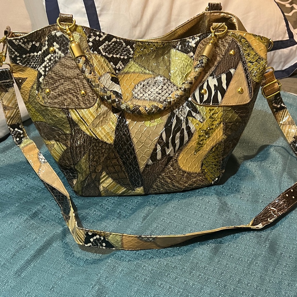 Braciano Exotic Animal Print Shoulder Bag